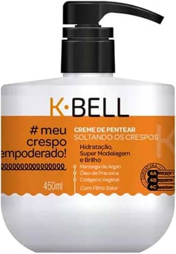 K-BELL Creme de Pentear Meu Crespo Empoderado 450ml – Hidratação Profunda, Definição e Força para Cabelos Crespos Tipo 4