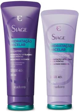 Eudora Kit Siàge Hidratação Micelar: Shampoo 250ml + Condicionador 250ml