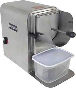 Ralador e Desfiador Industrial de Queijo e Coco Metvisa RDA + 3 Discos em Aço Inox Prata