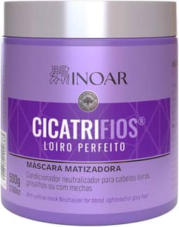 Inoar, Cicatrifios Loiro Perfeito, Máscara, Matização, Brilho Intenso E Restauração Da Cor Natural Dos Fios - 500G