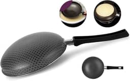 Crepeira Panquequeira Invertida, Aluminio Antiaderente, Linha Gourmet, Multiflon, Preto, 20 cm