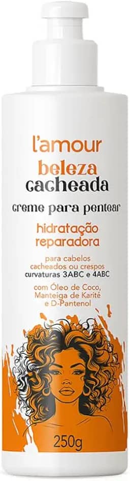 Creme para Pentear L’Amour Beleza Cacheada Hidratação Reparadora – Cachos Macios e Definidos