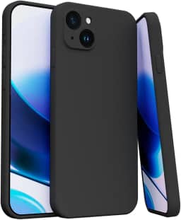 Capa Capinha Para iPhone 13 Silicone Com Proteção Na Câmera Forro Veludo Premium (PRETO)