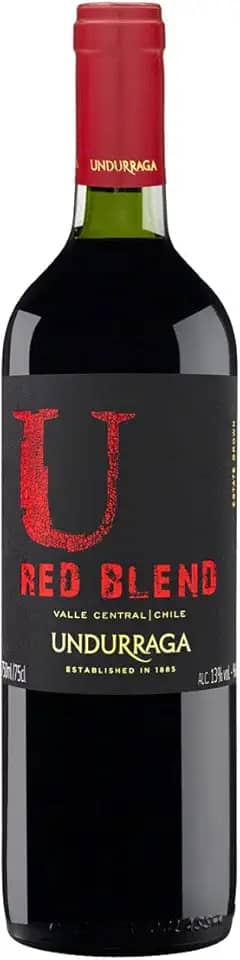 Vinho Chileno Tinto Meio Seco Red Blend Undurraga Cabernet Sauvignon Syrah Malbec Valle Central 750ml