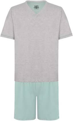 Conjunto de pijama Curto com Gola V LupoMeninos