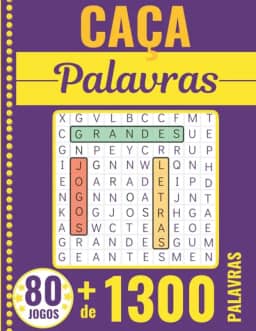 Caça Palavras: Portuguese Puzzle Game – Letras Grandes | Livro com 80 Jogos & + de 1300 palavras | Grande Formato 21 x 29,7 cm | Passatempo - Presente para Tempos livres, Ferias e Viagens