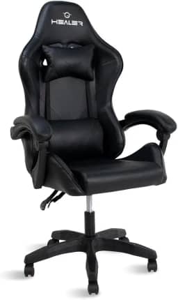 Cadeira Gamer Preto Healer Lancer Reclinável Giratória