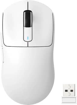 ATTACK SHARK X3 Mouse Gamer Sem Fio Ultraligeiro com Conexão Tri-Modo (2.4G/USB-C/Bluetooth), 26K DPI, Sensor Óptico PAW3395, Kailh GM8.0 Switch, 5 Botões Programáveis para PC/Win/Mac-Branco
