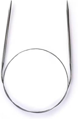 Agulha Circular de Aço 80cm – Para Tricô – Circulo - Numerações de 3.0mm a 10.0mm (9,0mm)