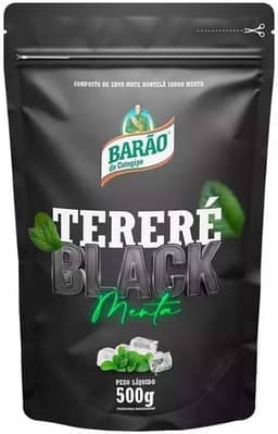 Erva Mate Terere Black Menta Premium Sem açúcar Barão 500g