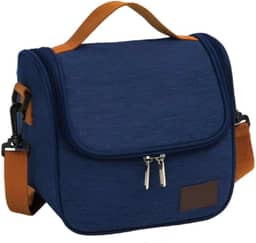 Bolsa Térmica Lancheira Para Marmita Trabalho Academia Escola e Passeios Lancheira Escolar Com Alça (Azul)