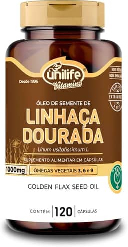 Óleo de linhaça dourada - 120 cápsulas