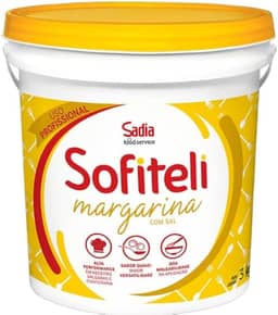 Balde Margarina Sofiteli Sadia 3kg Sabor Cremosidade 75% Gordura