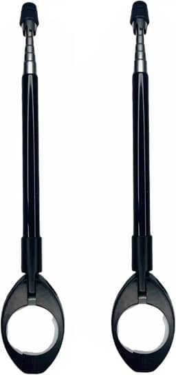 Antena Corta Pipa Motocicleta - Aço Retrátil 7 Estágios Kit 2 Unidades