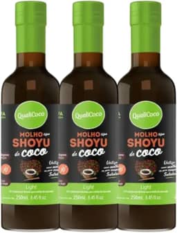 Shoyu de Coco Light Qualicoco - 3 unidades de 250ml