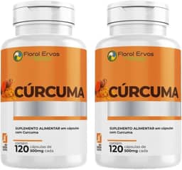 Cúrcuma 500 mg 2x 120 Cápsula Açafrão Tumérico Açafrão Índia