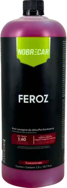 Detergente automotivo para pré lavagem sujeira pesada Feroz 1,5L Nobrecar