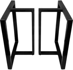 Base de Mesa de Jantar Kansas para Tampos de Vidro Pedra e Madeira até 200cm x 100cm - preta