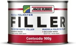 massa poliéster filler 900g maxi rubber