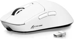 ATTACK SHARK X3 Mouse SUPERLIGHT 49g,sensor de jogo PixArt PAW3395,mouse de jogo sem fio/com fio BT/2.4G,6 DPI ajustáveis até 26000,Kailh GM8.0,mouses de escritório para Win11/Xbox/PC/Mac (branco)