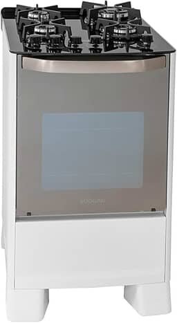 SUGGAR FOGÃO MASTER GRILL BRANCO MESA DE VIDRO 4 BOCAS TRIPLA CHAMA GRILL 110V TREMPE FERRO FUNDIDO ACENDIMENTO SUPERAUTOMÁTICO FGVMTG411BR