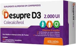 Vitamina D Desupre D3 2.000UI Colecalciferol 40 Comprimidos