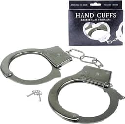 Algema de Metal com Par de Chaves e Trava de Segurança Cromado - Youvibe REF:AL001