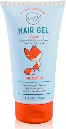 LANE & CO. Gel de cabelo para bebês – Gel hipoalergênico para cabelo infantil – Flexível de fixação média a firme – doma os cabelos soltos, frizz, cabelo estático – testado por dermatologistas