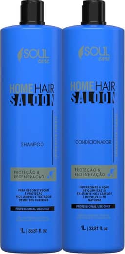 Shampoo e Condicionador de Nutrição Capilar Profissional com Queratina Soul Care | Reparo e Hidratação (1l)