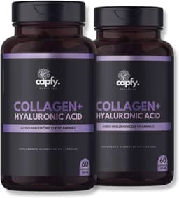 Kit 2x Colágeno Hidrolisado + Ácido Hialurônico + Vitamina C 120 Cápsulas 550mg Premium Capfy. Nutrition para Cabelo Beleza da Pele Unha e Articulações