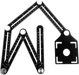 Régua Marcador Esquadro De Furo Em Piso Parede Azulejo Porcelanato Cerâmica Multi Ângulos