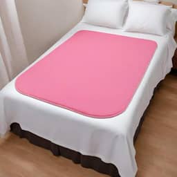 1 Protetor Para Colchão Lavável Uso Geriátrico e Infantil - 100x70cm - Absorvente e Impermeável (cor-de-rosa)