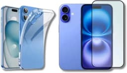 Película De Vidro 3D Tela Toda Para iPhone + Capa Capinha Case (iPhone 16)