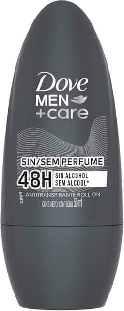 Dove Men+Care Desodorante Antitranspirante Roll-On 50 ML, Sem Perfume, Embalagem Pode Variar