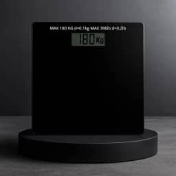 Top Balança Digital Corporal Premium Vidro Temperado Premium Preta 180kg Fitness Casa Banheiro Academia Precisa Display Automático Leve Saúde Peso Inteligente Prática Moderna Pilha AAA Antiderrapante