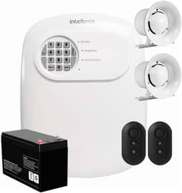 Kit Central de Alarme Anm 24 Net 2 Controles Intelbras + Bateria e Sirenes