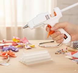 Pistola de Cola Quente Bico Fino com Botão Liga e Desliga Bivolt 20W Para bastão 7mm Fino