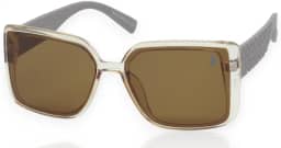 Óculos de Sol Feminino Polo London Club, Design Oversized lente em Policarbonato com Proteção UV400 em - Kit contém Case Couro ECO