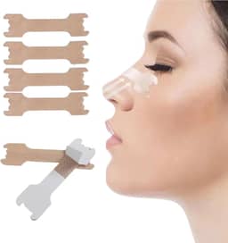Dilatador Nasal Adesivo Anti Ronco Kit com 10 Unidades Tiras Nasais com Embalagem Individual Melhora do Sono Fluxo de Ar Tamanho Padrão Universal Acessório Respiração