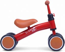 Bicicleta de Equilíbrio Infantil Sem Pedal – Para Crianças a Partir de 1 Ano | Desenvolve Coordenação Motora e Equilíbrio | Leve, Segura e Ideal Para Uso Interno e Externo (Vermelho)