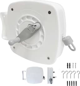 Varal Nylon Retrátil Recolhível De Parede Seca 30m Corda