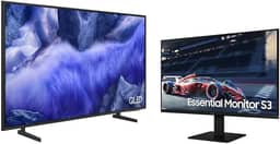 Samsung Vision AI TV 50" QLED 4K QEF1 2025 + Monitor Gamer Samsung 27" FHD 100Hz