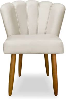 Cadeira Pétala Bege Sala de Estar, Penteadeira E Salão Liberty Móveis