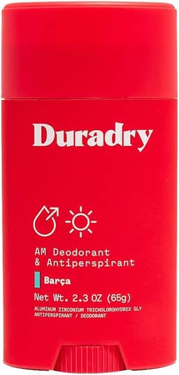 Duradry Am Deodorant & Antiperspirant - Desodorante com Prescrição Médica para Hiperidrose, Antitranspirante para Mulheres e Homens, Proteção Contra Suor Nas Axilas, Sem Silicone - Barca, 2,3 Onças (Pacote com 1)