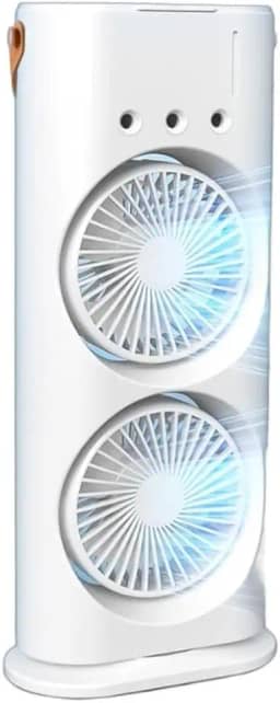 Mini Ar Condicionado Portátil 3 Em 1 – Ventilação, Umidificação e Resfriamento, USB, Silencioso, Ideal para Quarto, Sala e Escritório