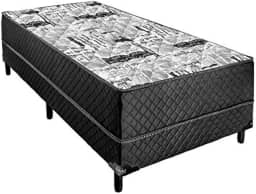 Cama Box Solteiro Conjugada Unyco D28 Ortopédico Preta