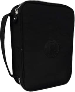 Estojo escolar grande para 100 lapis em Nylon com 25 elasticos (Preto)