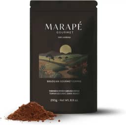 Café Marapé Gourmet 100% Arábica, Torra Média, Notas de Chocolate Amargo, Caramelo e Frutas Secas, Encorpado e Sem Amargor, Direto do Produtor – Pacote 250g