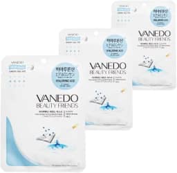 Kit 3 Unidades Máscara Hidratante Facial Coreana Beauty Friends - Ácido Hialurônico