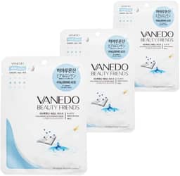 Kit 3 Unidades Máscara Hidratante Facial Coreana Beauty Friends - Ácido Hialurônico